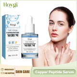 Copper Peptide Serum Anti Aging Fade Fine Lines Pore Shrinking Smoothing Firming Hydrating Hyaluronic Acid Moisturizing Essence