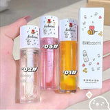 Peach Milk Lip Oil, Bee Lip Balm, Moisturizing Lip Balm, Soothing and Hydrating Lip Oil, Easily Repairs Dry, Cracked Lips