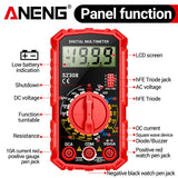 ANENG SZ308 Digital Multimeter AC/DC Current Meter Voltage Resistance Meter Electrician LCD Backlight Ohm Square Wave Test