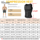 Vensslim Men Body Shaper Waist Trainer Vest Slimming Shirt Sauna Sweat Compression Undershirt Shapewear Fat Burner Workout Tops