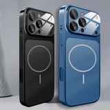 Original Glass Nano Matte Case For iPhone 17 Air 16 15 14 13 Pro Max 17Pro Magnetic For Magsafe Wireless Charging Armor Funda