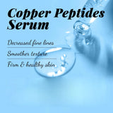 Copper Peptide Serum Anti Aging Fade Fine Lines Pore Shrinking Smoothing Firming Hydrating Hyaluronic Acid Moisturizing Essence