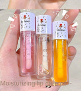Peach Milk Lip Oil, Bee Lip Balm, Moisturizing Lip Balm, Soothing and Hydrating Lip Oil, Easily Repairs Dry, Cracked Lips