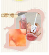 Peach Milk Lip Oil, Bee Lip Balm, Moisturizing Lip Balm, Soothing and Hydrating Lip Oil, Easily Repairs Dry, Cracked Lips