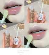 Peach Milk Lip Oil, Bee Lip Balm, Moisturizing Lip Balm, Soothing and Hydrating Lip Oil, Easily Repairs Dry, Cracked Lips